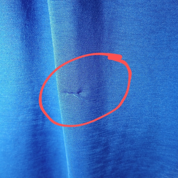 WinWin Blue Solid Lace 3/4 Sleeve Tunic Round Neckline Size L-XL - Picture 12 of 12